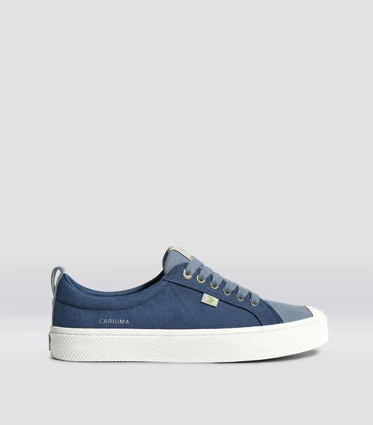 OCA Low Shadow Blue Canvas Mirage Blue Suede Sneaker
