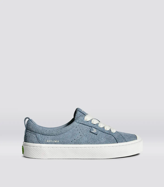 OCA Low Mountain Spring Blue Hairy Suede Sneaker