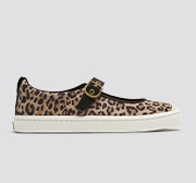 OCA Mary Jane Leopard Print Suede Sneaker