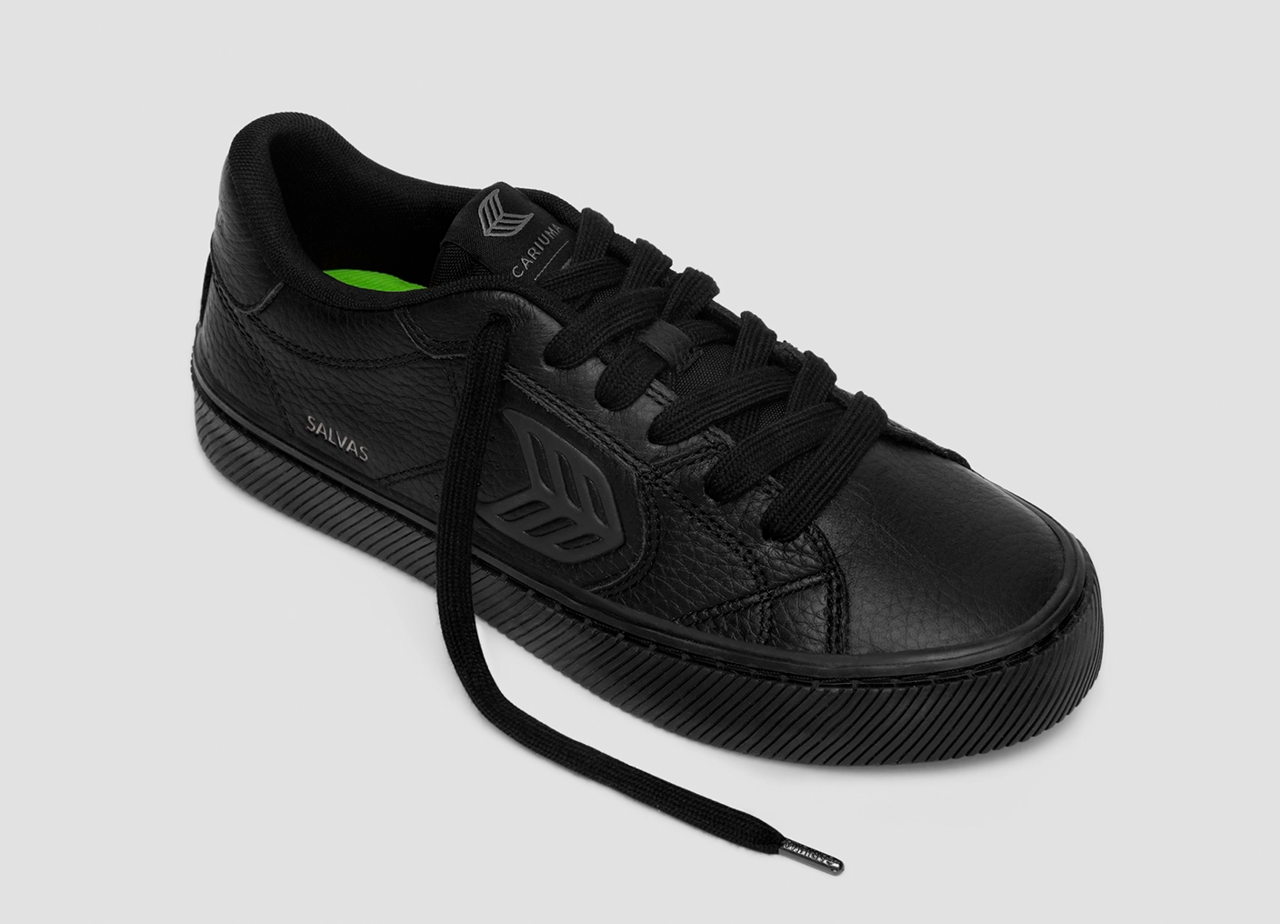 SALVAS All Black Premium Leather Sneaker