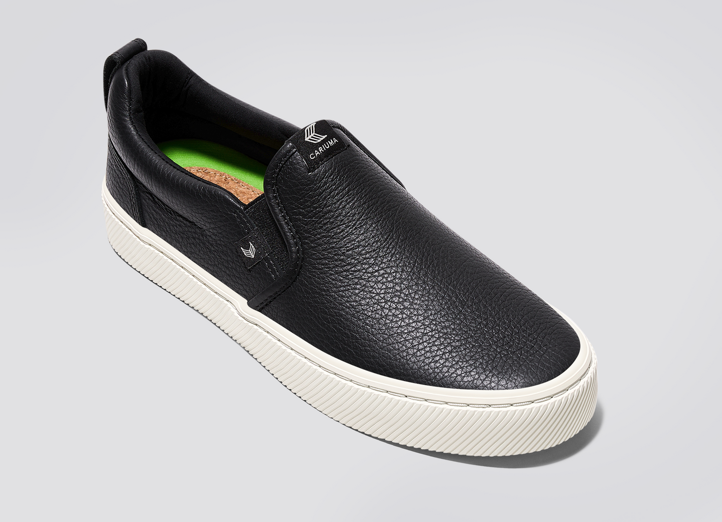 SLIP-ON Černé prémiové kožené tenisky