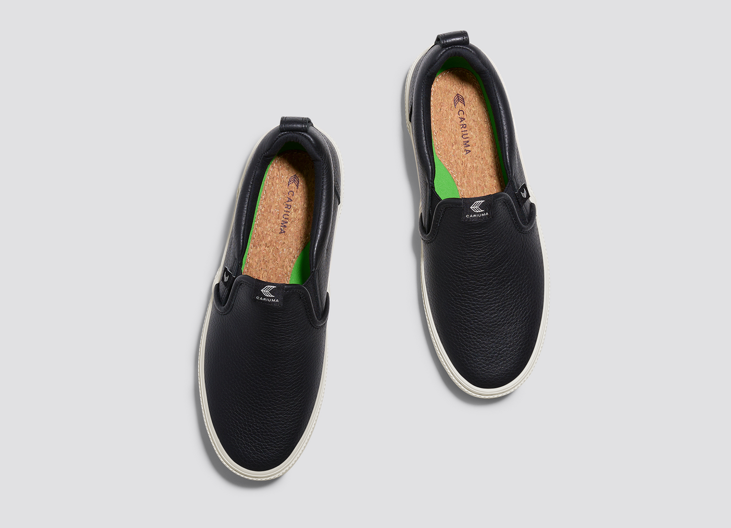 SLIP-ON Černé prémiové kožené tenisky