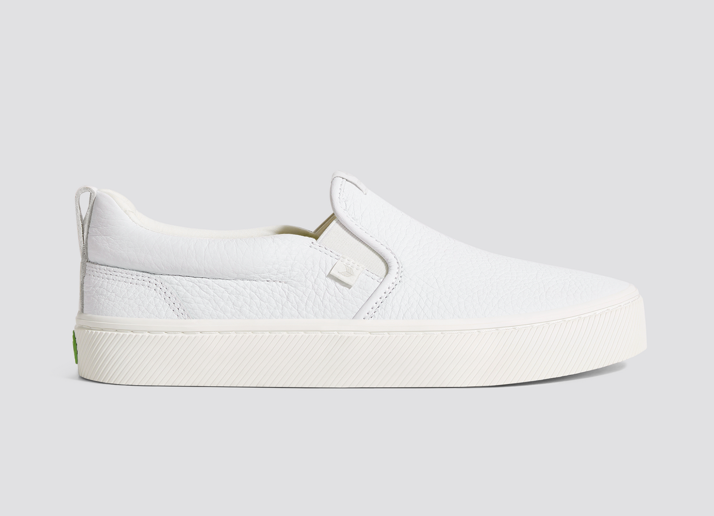 Bílé prémiové kožené tenisky SLIP-ON