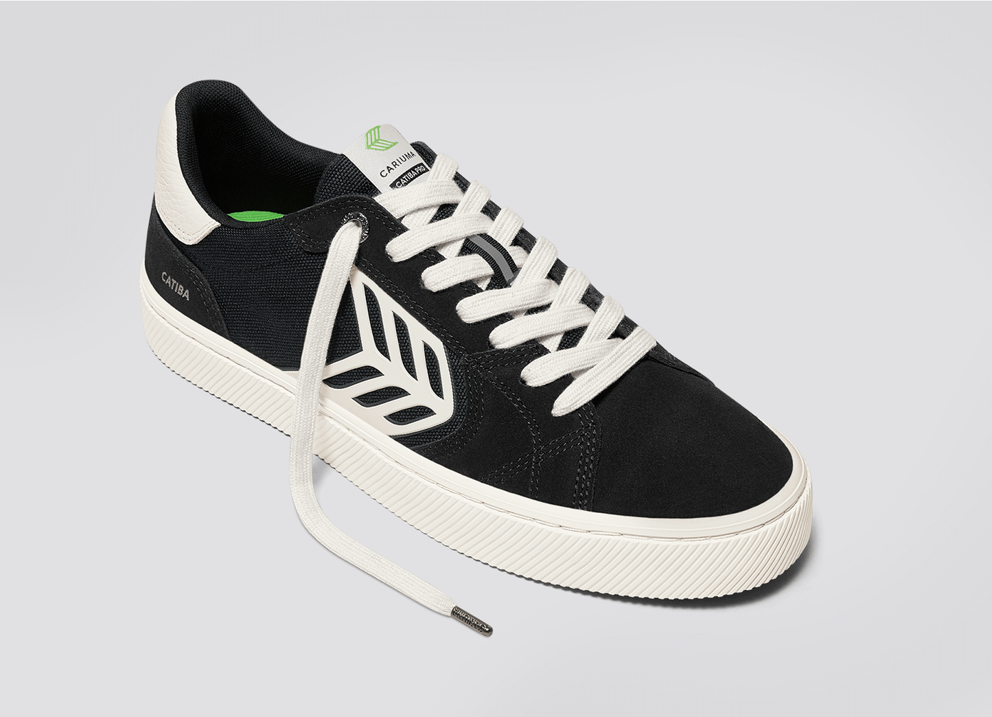 CATIBA PRO 2.0 Black Suede and Cordura Ivory Logo Sneaker