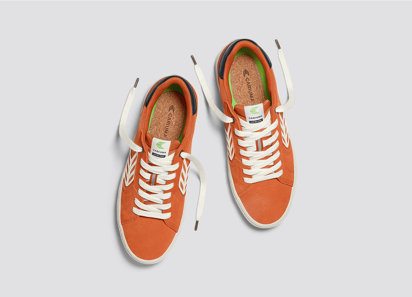 CATIBA PRO 2.0 Burnt Orange Suede and Cordura Ivory Logo Navy Sneaker