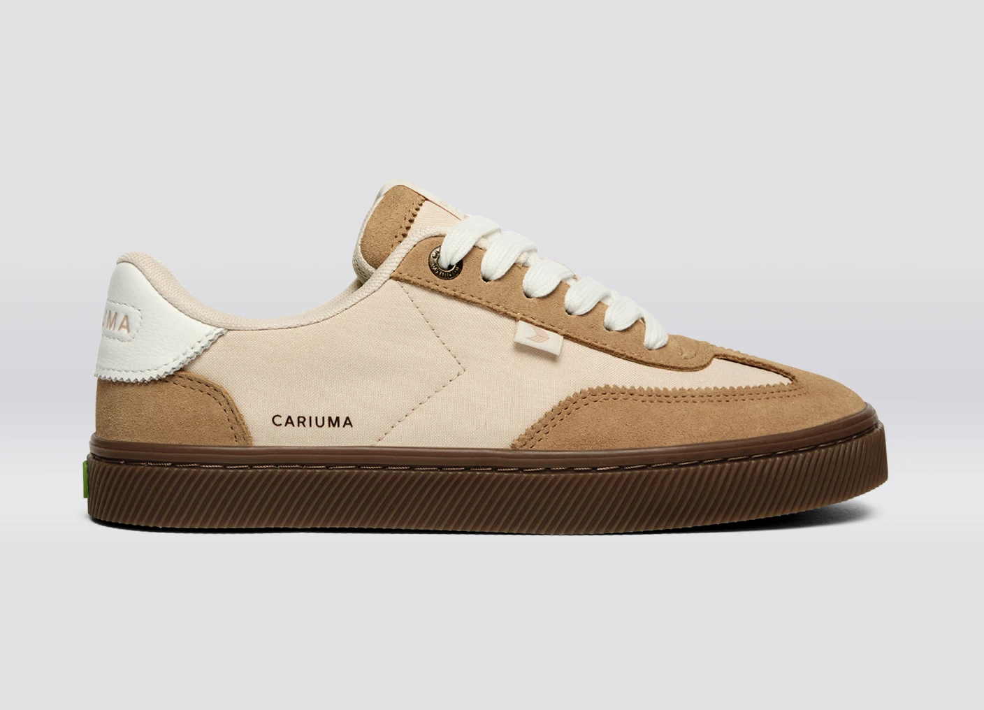 TOCA Teak Light Cream Nylon Latte Suede Sneaker