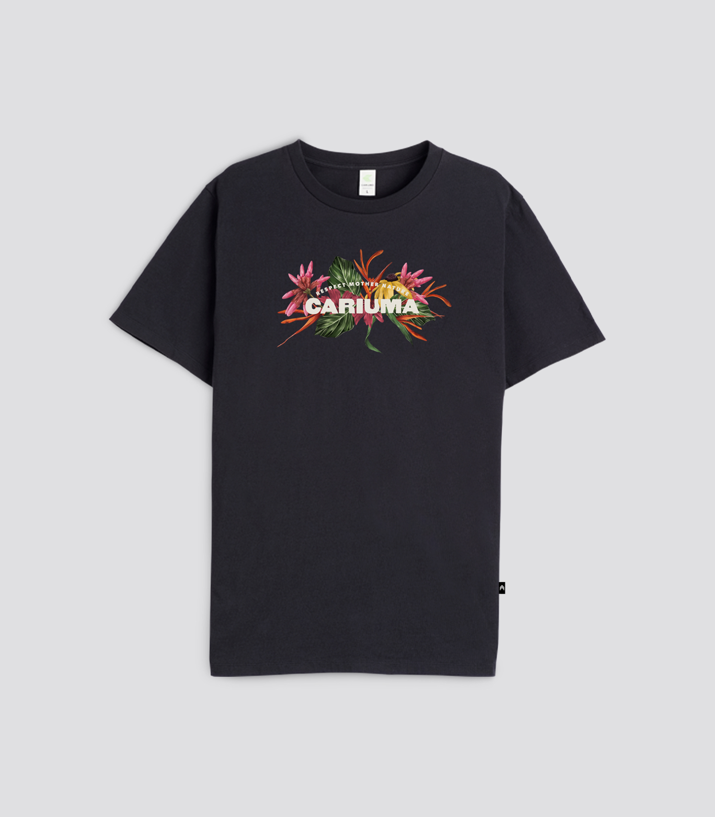 T-Shirt Black Cariuma Flowers