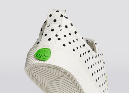 OCA Low White Canvas Black Polka Dots Sneaker