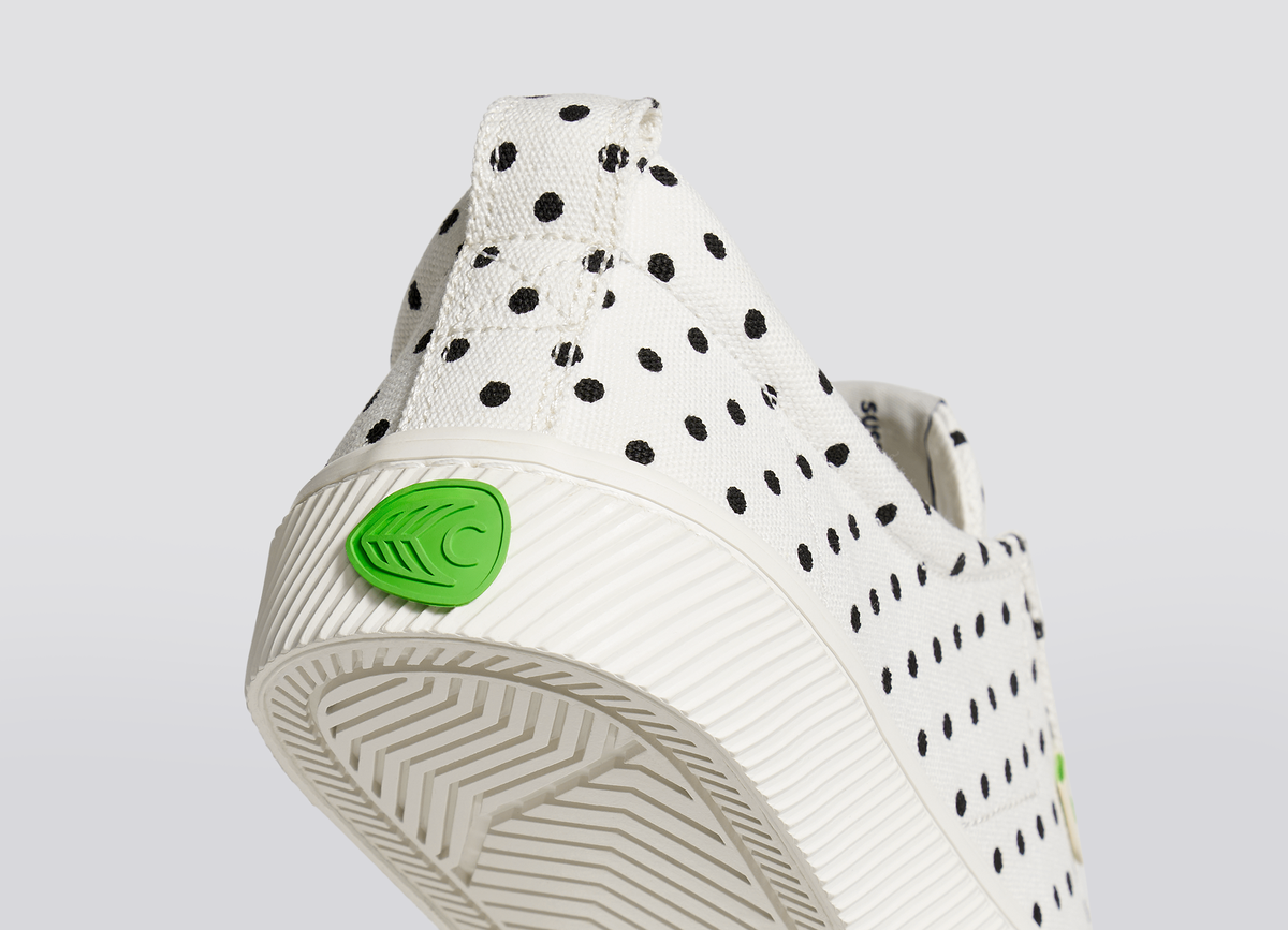 OCA Low White Canvas Black Polka Dots Sneaker