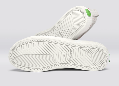 OCA Low Smoke White Suede Embroidered Sneaker