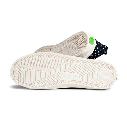 OCA Low Black Canvas White Polka Dots Sneaker