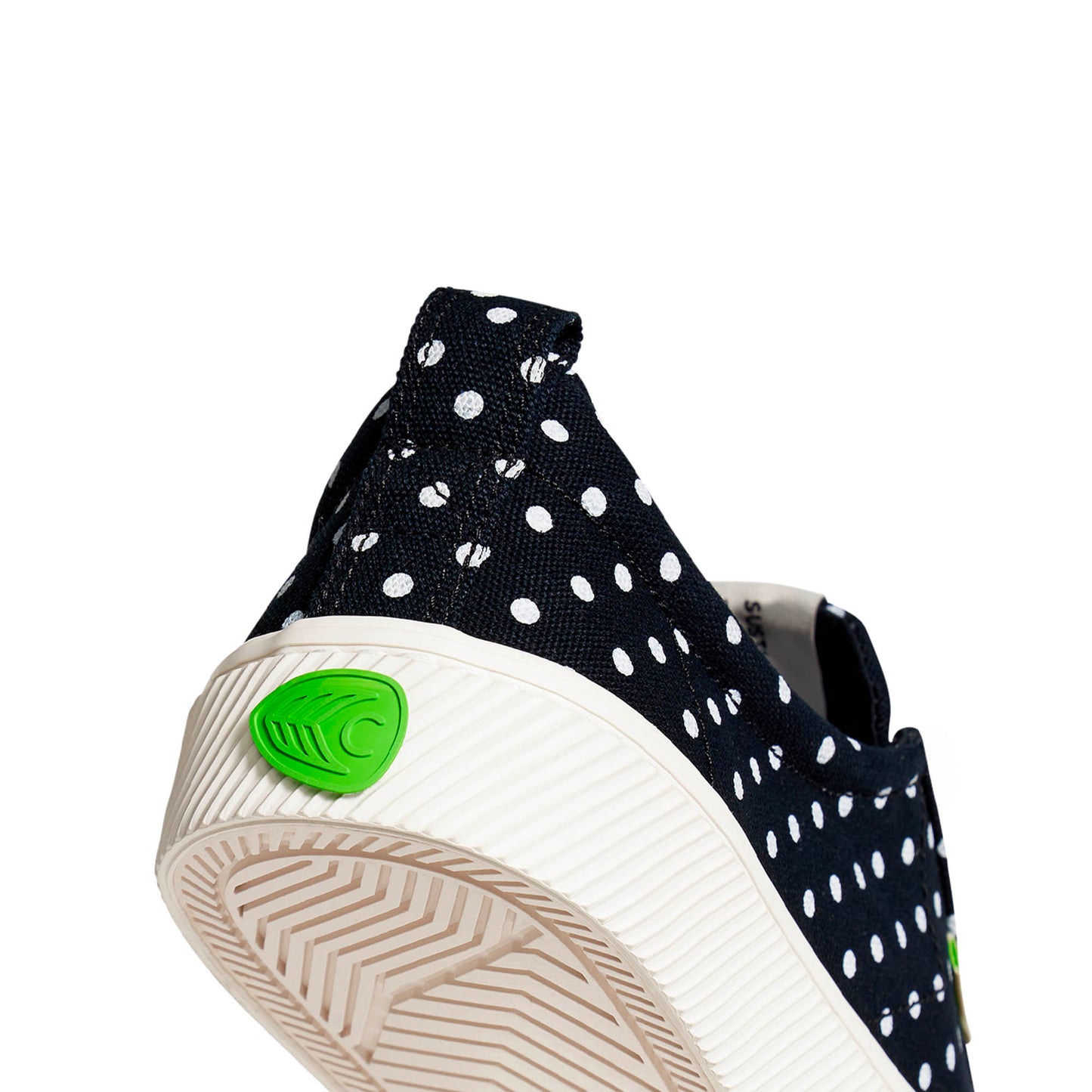 OCA Low Black Canvas White Polka Dots Sneaker