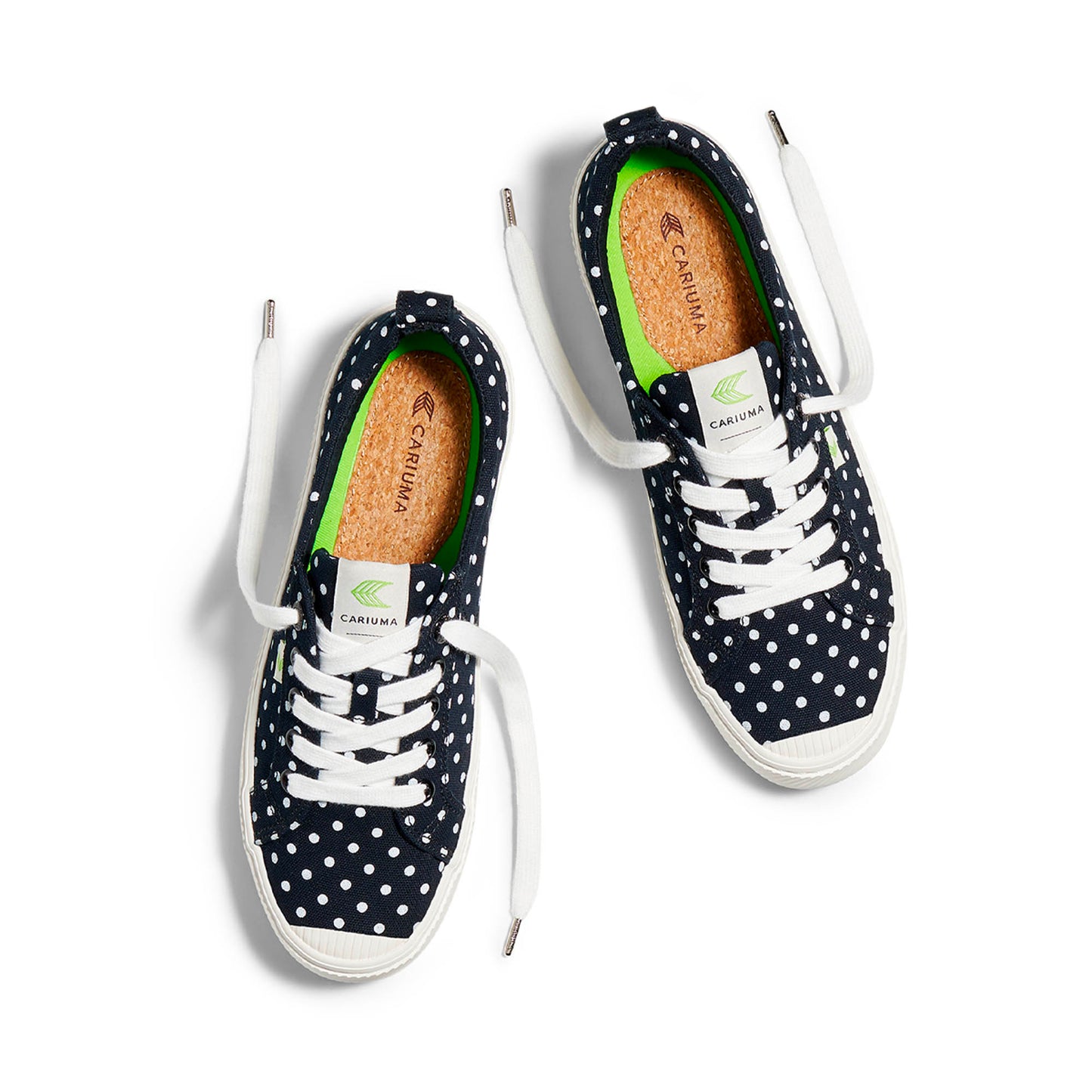 OCA Low Black Canvas White Polka Dots Sneaker