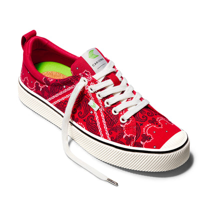 OCA Low Red Bandana Canvas Sneaker