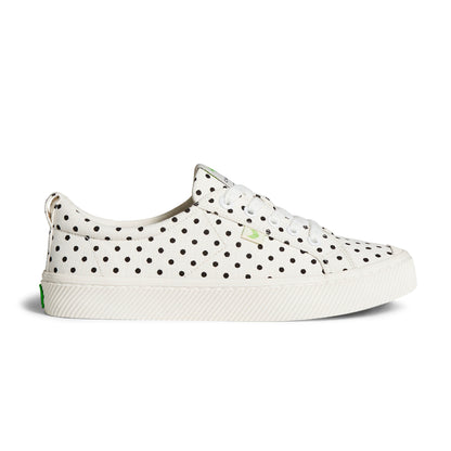 OCA Low White Canvas Black Polka Dots Sneaker