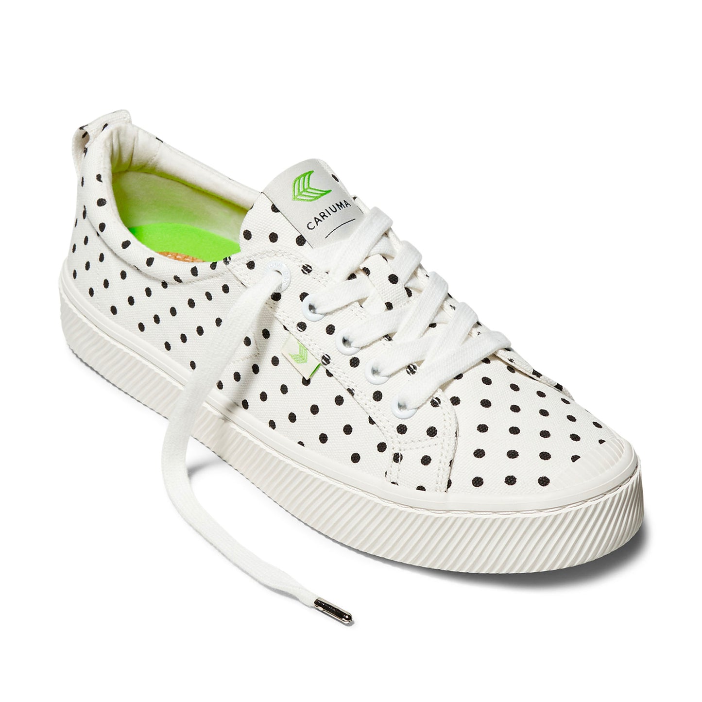 OCA Low White Canvas Black Polka Dots Sneaker