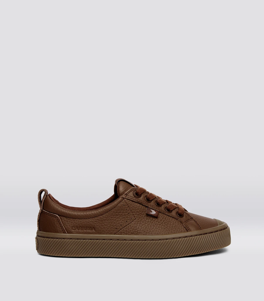 OCA Low Gum Coffee Brown Premium Leather Sneaker