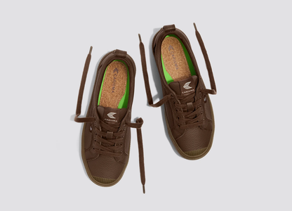 OCA Low Gum Coffee Brown Premium Leather Sneaker