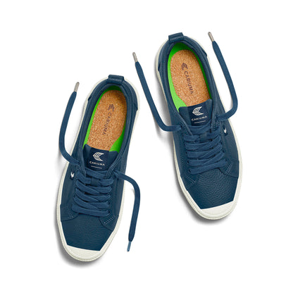 OCA Low Dark Denim Premium Leather Sneaker