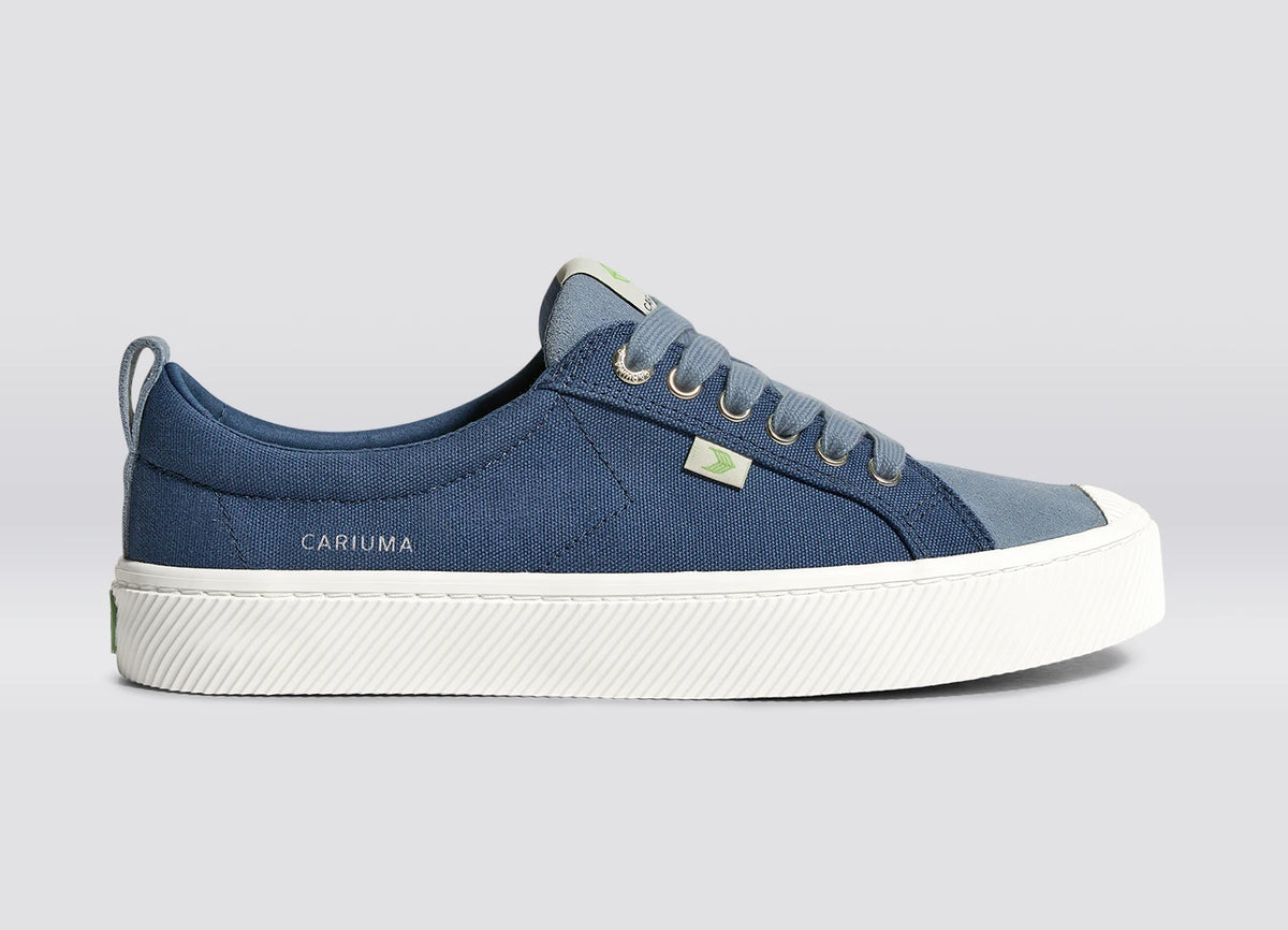 OCA Low Shadow Blue Canvas Mirage Blue Suede Sneaker