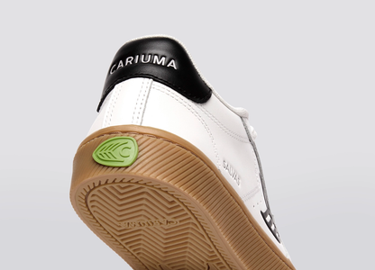 SALVAS Leather Gum Warm White Black Logo