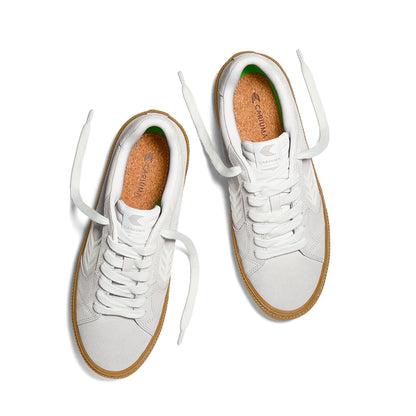 SALVAS Gum Smoke White Suede Off-White Logo Sneaker