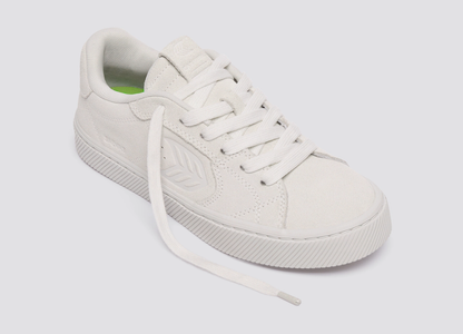 SALVAS All Smoke White Suede Sneaker