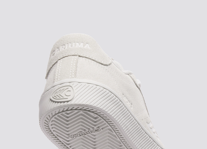 SALVAS All Smoke White Suede Sneaker