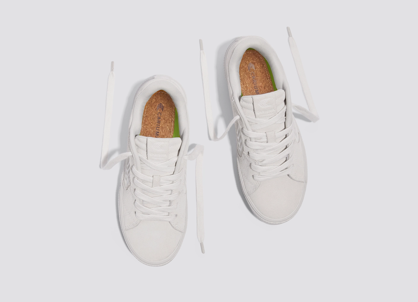 SALVAS All Smoke White Suede Sneaker