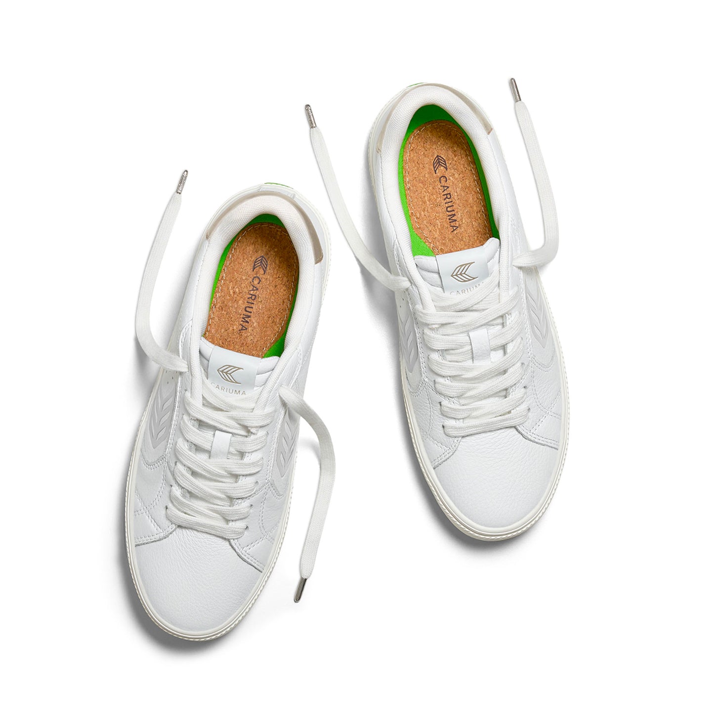 SALVAS White Premium Leather Ice Logo Metallic Gold Sneaker