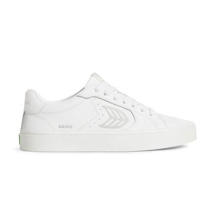 SALVAS White Premium Leather Ice Logo Sneaker