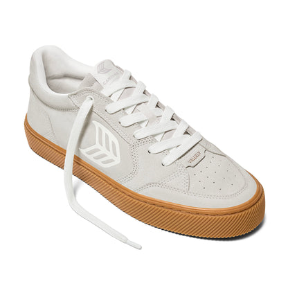 VALLELY Gum Smoke White Suede Off-White Logo Sneaker