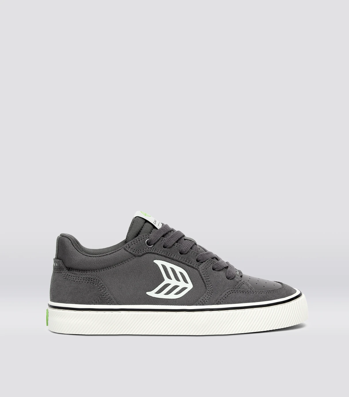 VALLELY PRO Magnet Grey Suede and Cordura Ivory Logo Sneaker