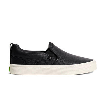 SLIP-ON Black Premium Leather Sneaker