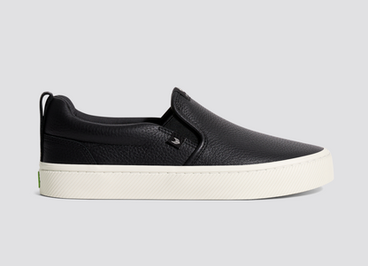 SLIP-ON Černé prémiové kožené tenisky