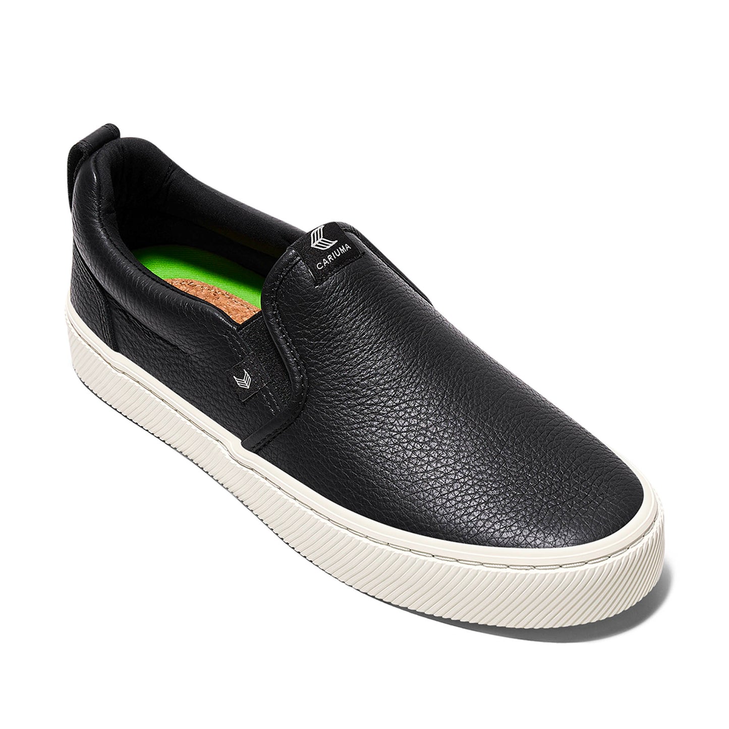 SLIP-ON Black Premium Leather Sneaker