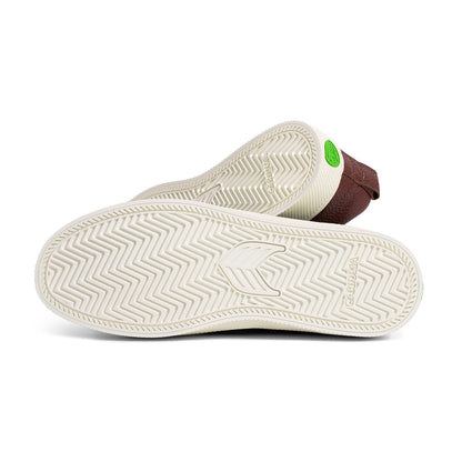 SLIP-ON Hnědé prémiové kožené tenisky