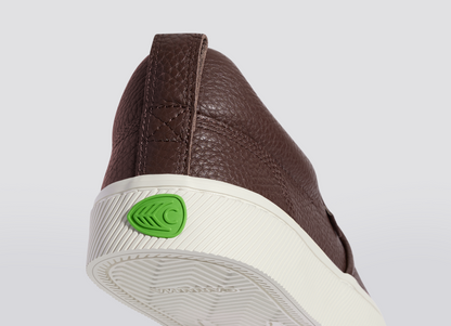 SLIP-ON Hnědé prémiové kožené tenisky