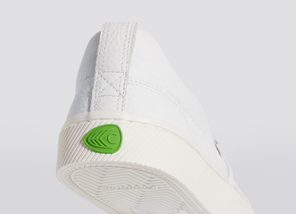 Bílé prémiové kožené tenisky SLIP-ON