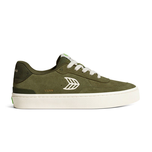 LUAN PRO Olive Green Suede Ivory Logo Burnt Olive Sneaker