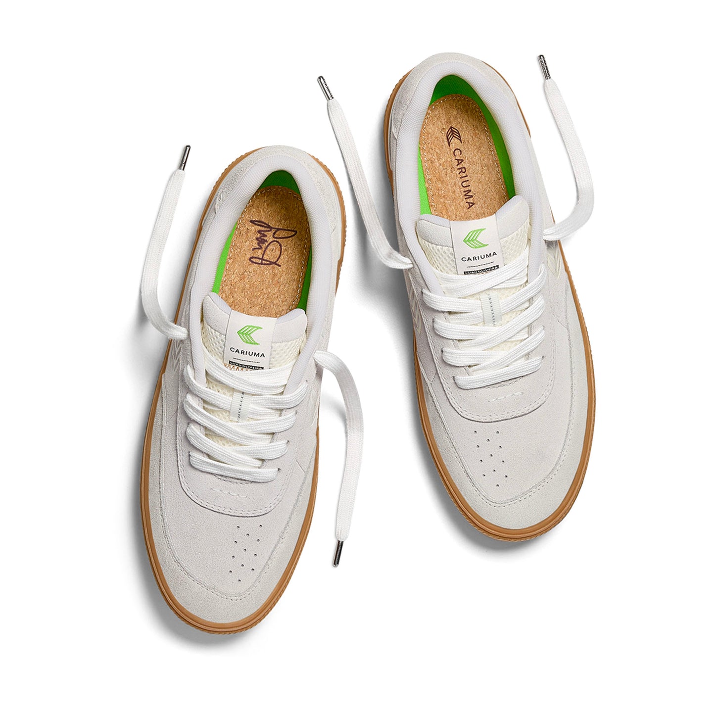 LUAN PRO Gum Smoke White Suede Off-White Logo Sneaker