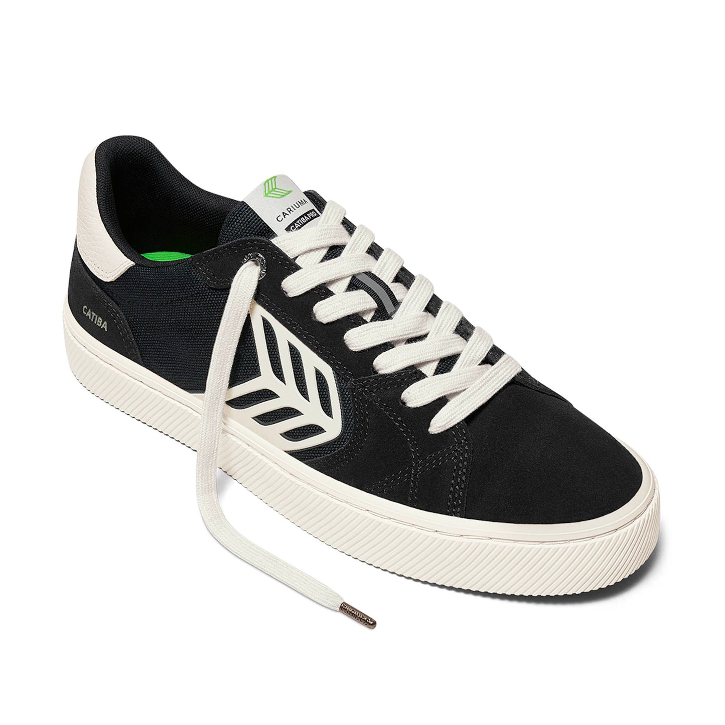 CATIBA PRO 2.0 Black Suede and Cordura Ivory Logo Sneaker