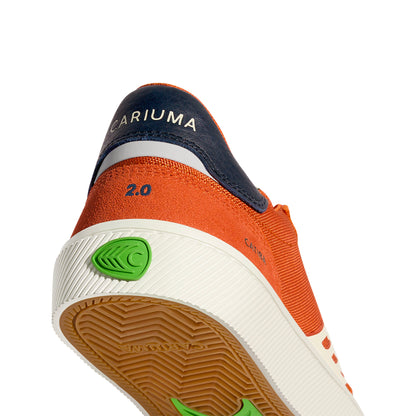 CATIBA PRO 2.0 Burnt Orange Suede and Cordura Ivory Logo Navy Sneaker