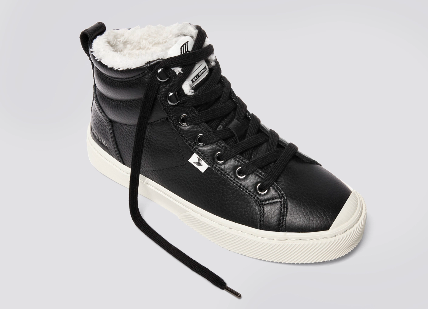 OCA Therma High Black Premium Leather Sneaker