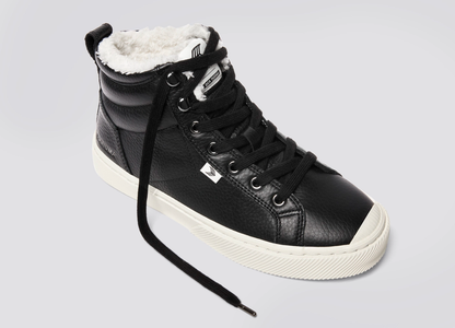 OCA Therma High Black Premium Leather Sneaker