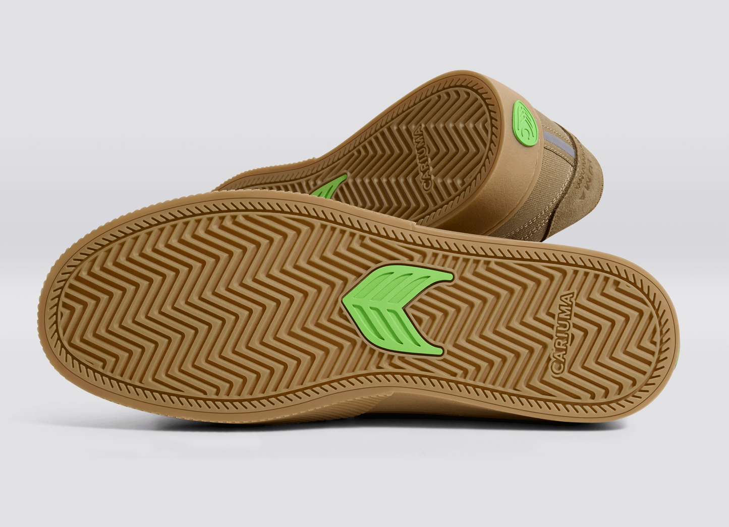 NAIOCA PRO Gum Burnt Sand Suede and Canvas Burnt Sand Logo Sneaker