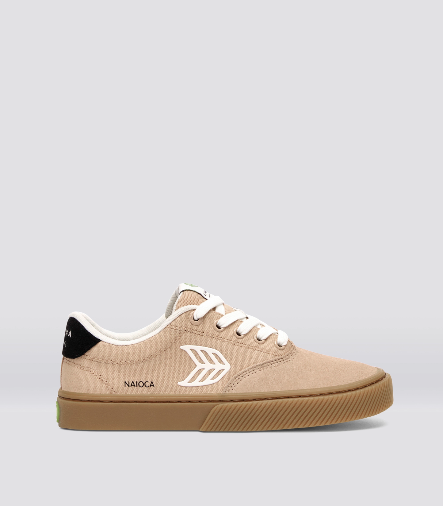 NAIOCA Stripe Suede and Canvas Desert Taupe