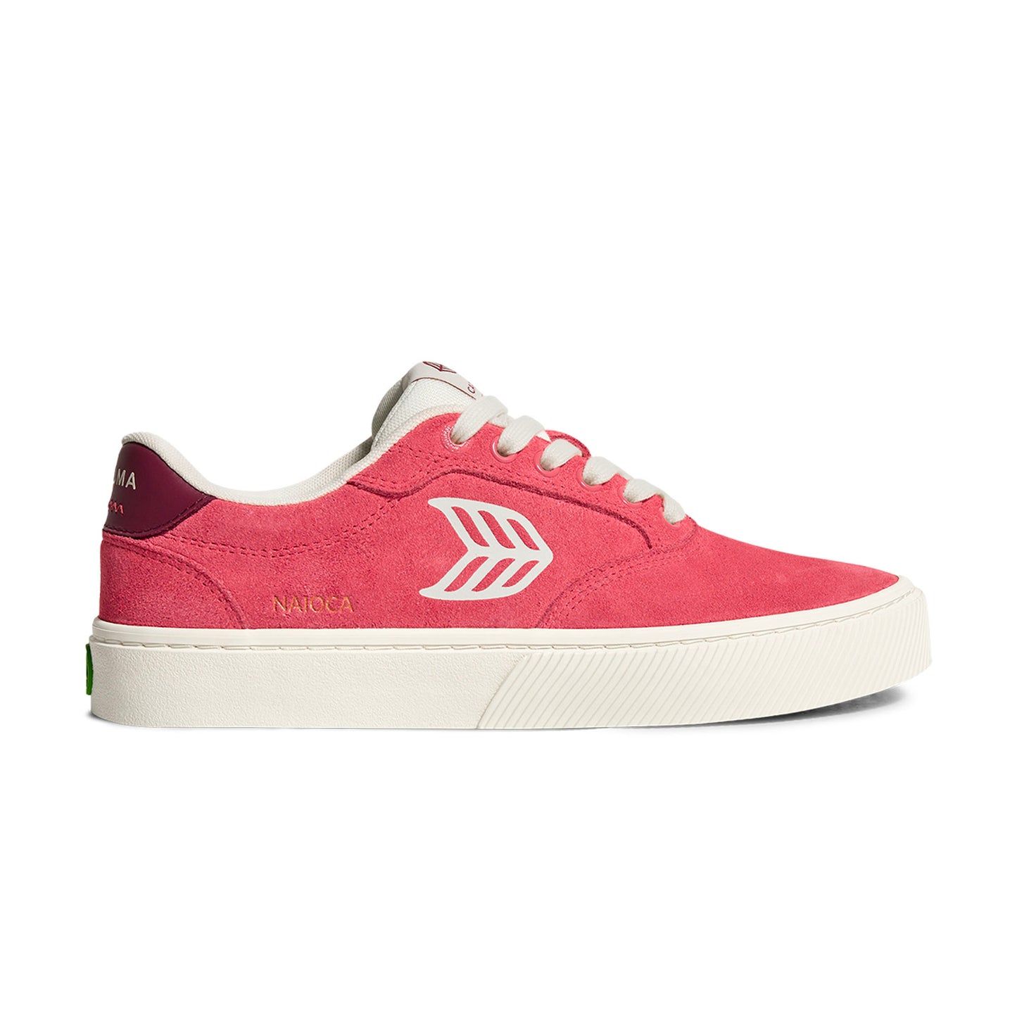 NAIOCA Watermelon Suede Ivory Logo Ruby Wine Sneaker