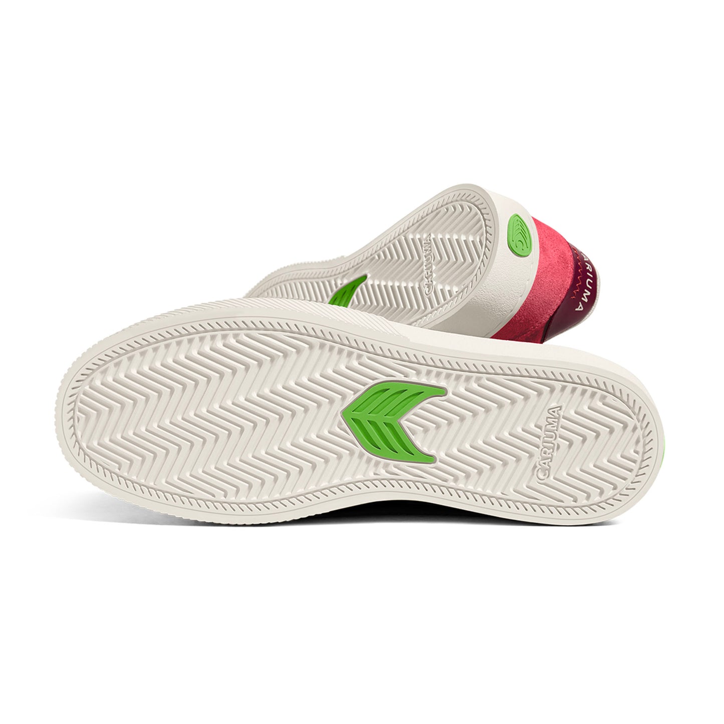 NAIOCA Watermelon Suede Ivory Logo Ruby Wine Sneaker