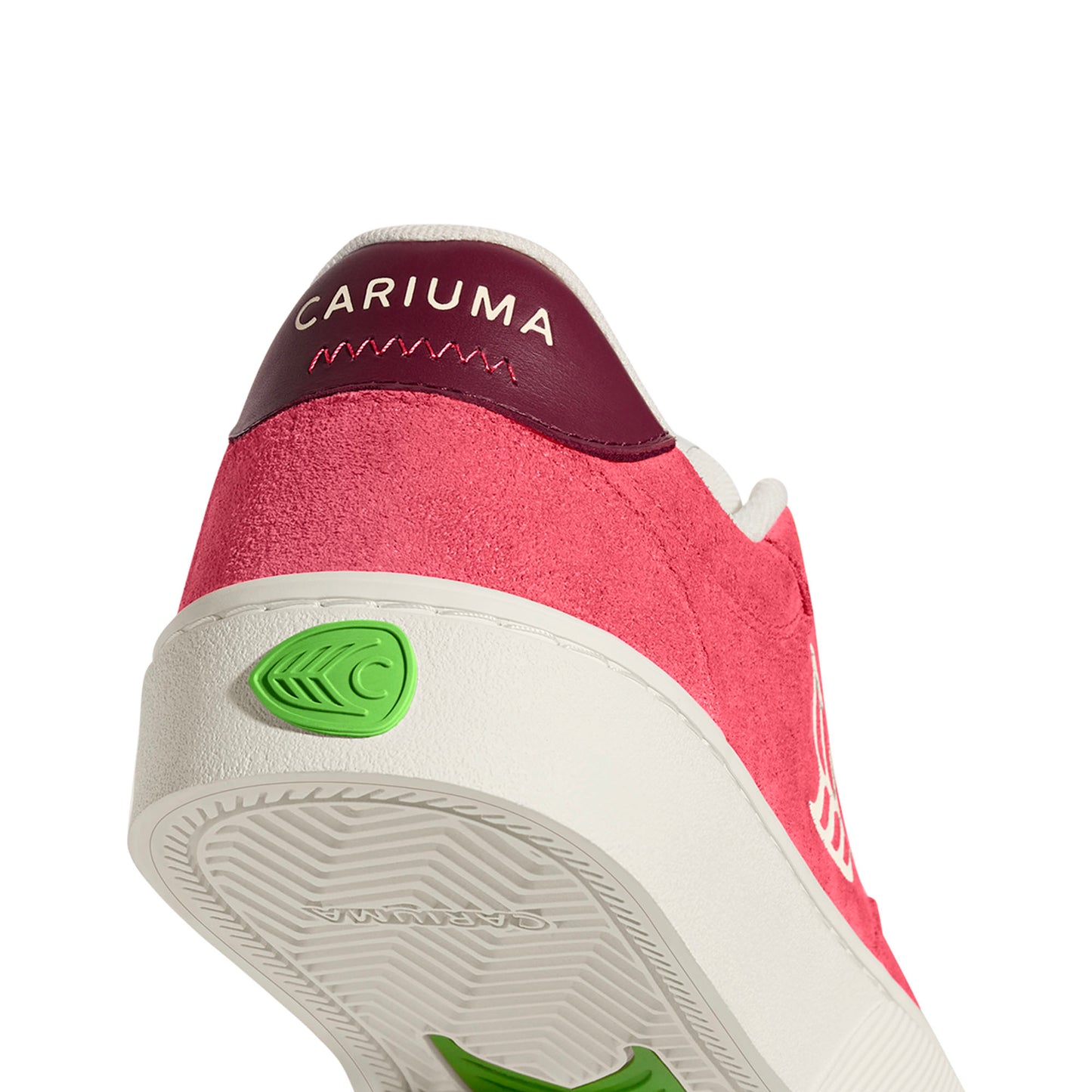 NAIOCA Watermelon Suede Ivory Logo Ruby Wine Sneaker